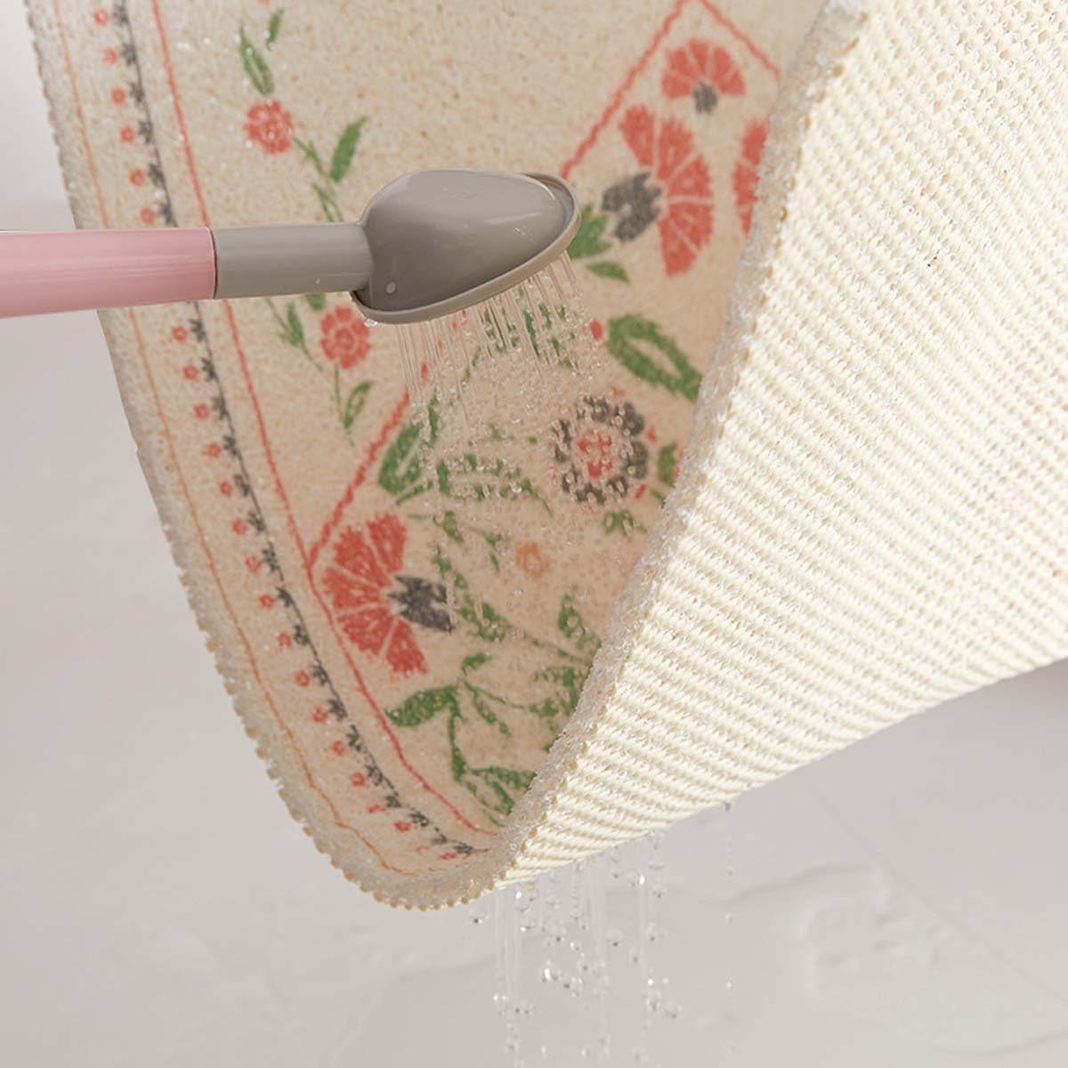 Tapis de Douche d'angle, Tapis de Bain en PVC Doux Anti-moisissure et loofah pour salles de Bain et douches, 80 x 80 cm, antidérapant, séchage Rapide