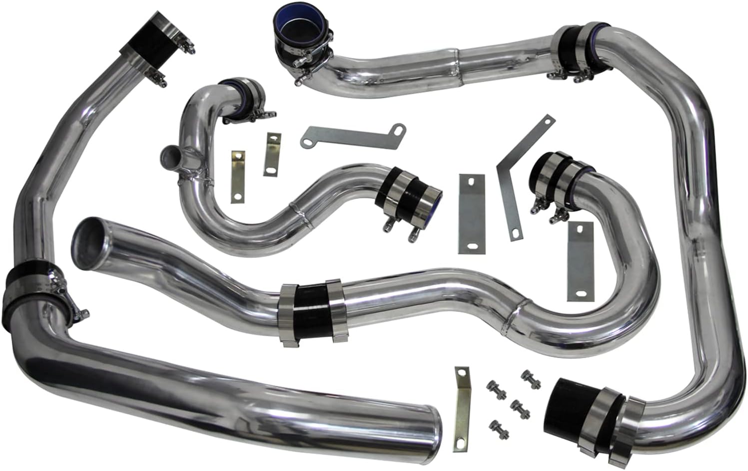 Turbo Aluminum Intercooler Piping Hose Kit for Subaru Wrx/Sti Impreza GDA GDB 2000-2005 NEW FMIC Silver Black