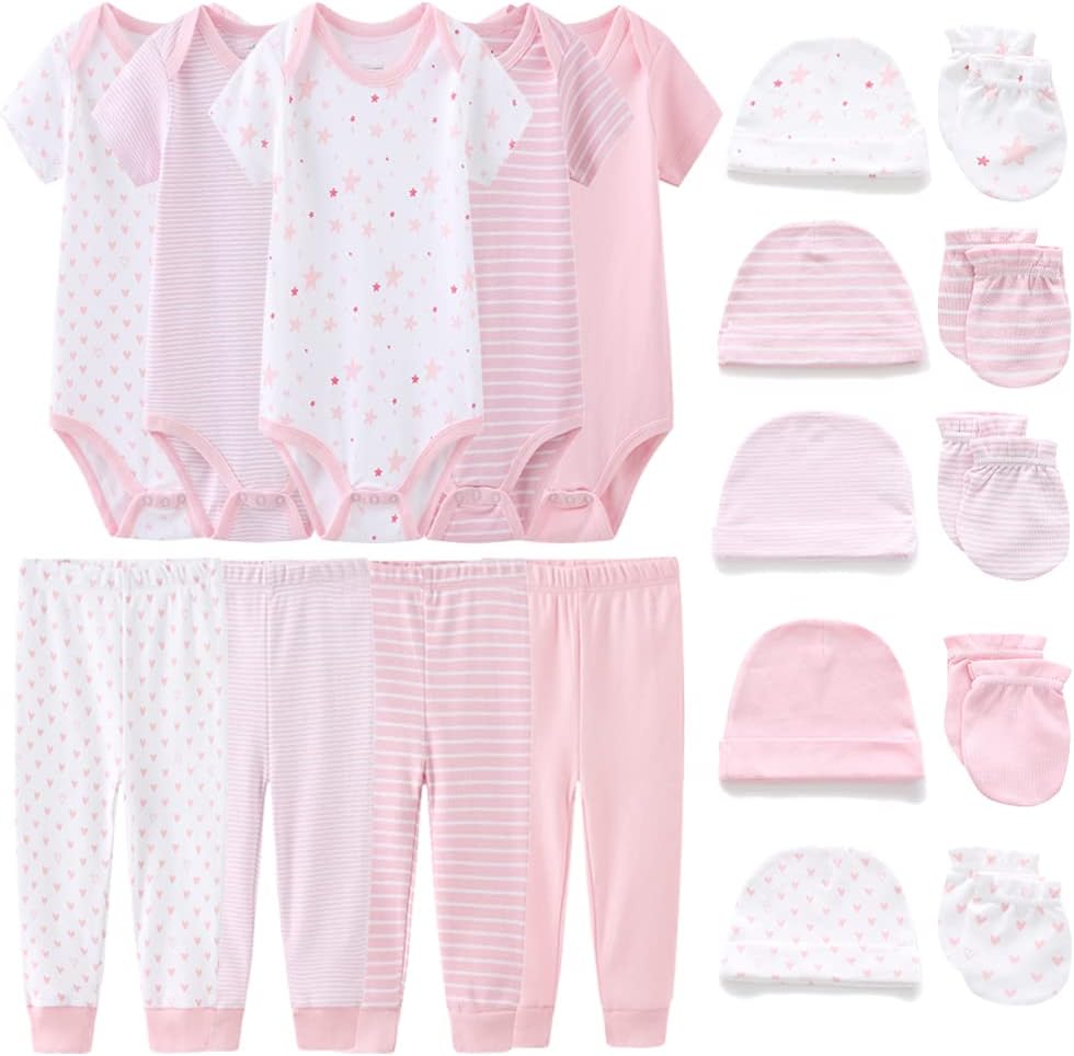 Chamie Newborn Baby Bodysuit Short Sleeve Onesies Baby Clothes for Boys and Girls