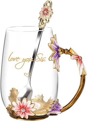 Miniatura 13 de OEAGO Regalos de cumpleaños para mujeres, taza de té para mamá, regalos únicos de amistad para madres para ella de parte de hija, hijo, ideas