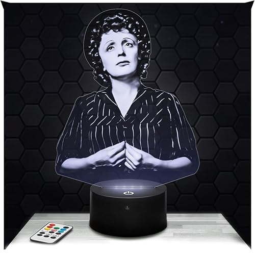 Lampephoto.fr - Lampe 3D Edith Piaf Décoration Chanteuse Variété Chanson