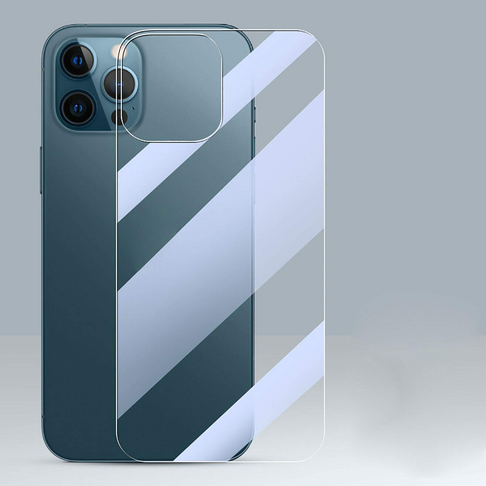 Back Screen Protector for iPhone 12, 9H Hardness Tempered Glass Back Protective Film, HD Clear Anti Fingerprint Bubble Free Glass Screen Protector (For iphone 12 pro max 6.7'')