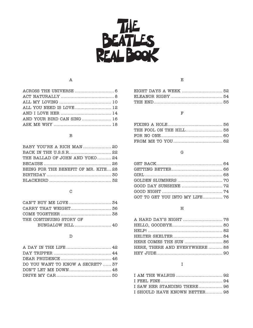 The Beatles Real Book: C Instruments