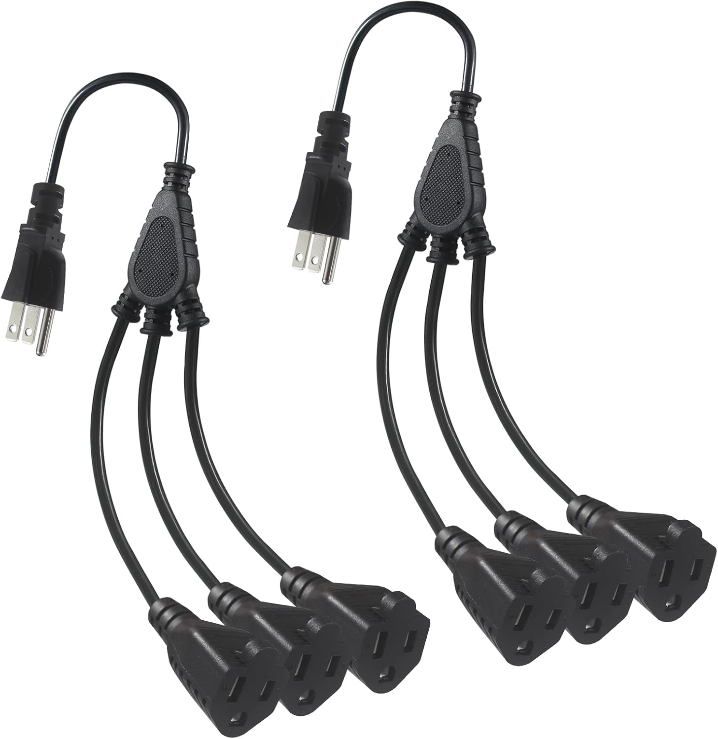 KUNCAN 3Way Splitter Extension Cord 3 Prong 1 to 3 Way