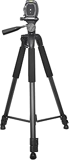 Xit XT75TRB Elite Series 75-Inch 4 Leg Section Tripod with Foam Grips, Carrying Handle, 2 Bubble Levels, Hook and Quick Release (Black)