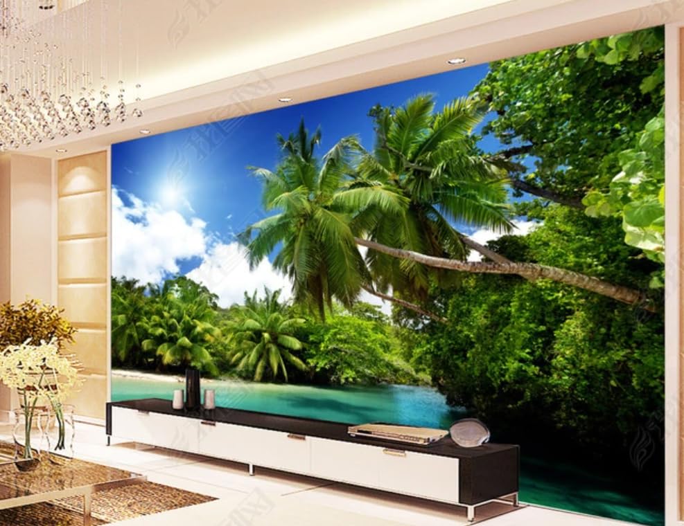Papier peint intissé paysage arbres Kaguya pour masquer les défauts d'un mur