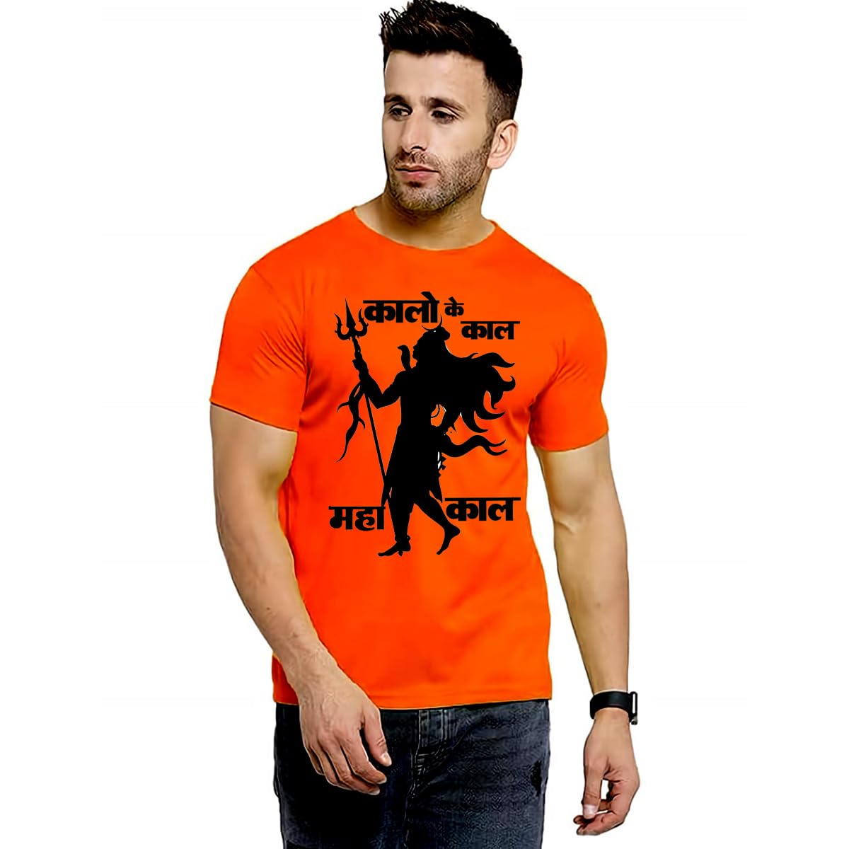 DESIGN bolbam bholenath T shirt for Men & Women/kawariya Tshirt/Mahadev Tshirt/Mahakal Tshirt/bambhole Tshirt for Men &Women (Orange BL 00)-picture-24