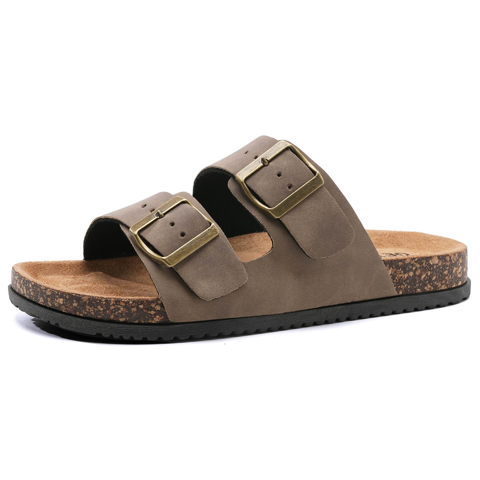 GETOEU Arch Support Footbed Sandals for Women & Men, Adjustable Double Buckle Comfort Sandals, Cork-Style Cushioned Sole, Casual Walking Slides for Everyday Wear — view 7