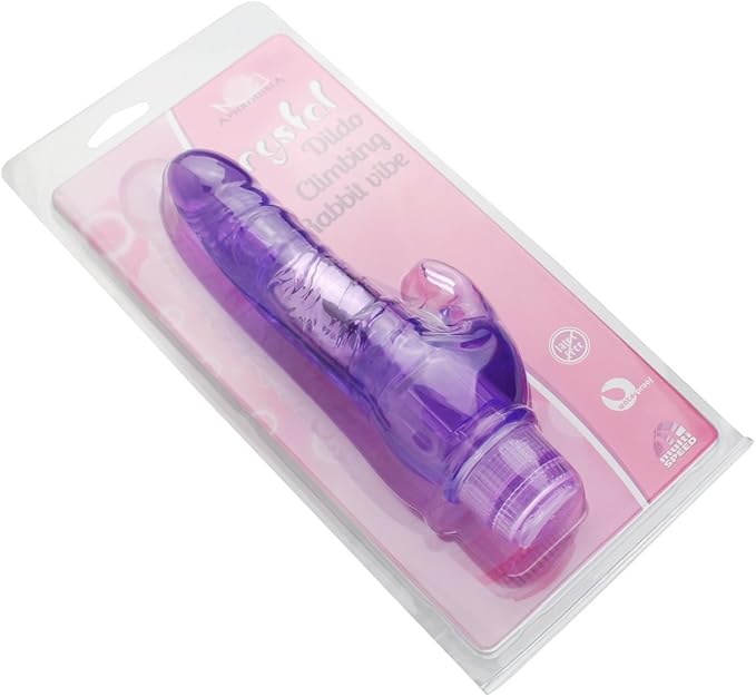 JK Dildo Climbing Rabbit Vibrador a prueba de agua Crystal ...