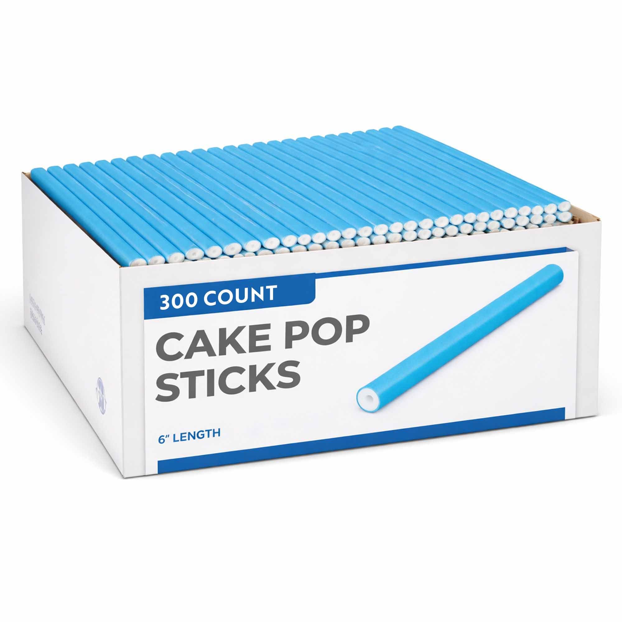 Bâtonnets de sucettes en papier 15 cm bleu pour cake pops de boulangerie et cookies