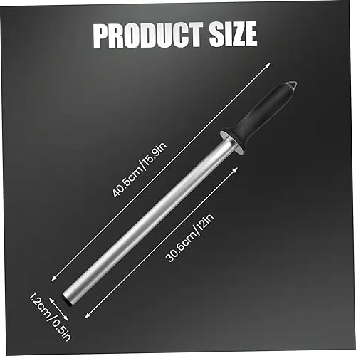 Miniatura 3 de Varilla de afilar cuchillos, barra afiladora de cuchillos profesional de 12 pulgadas, acero de afilado portátil y ligero con mango de polipropileno