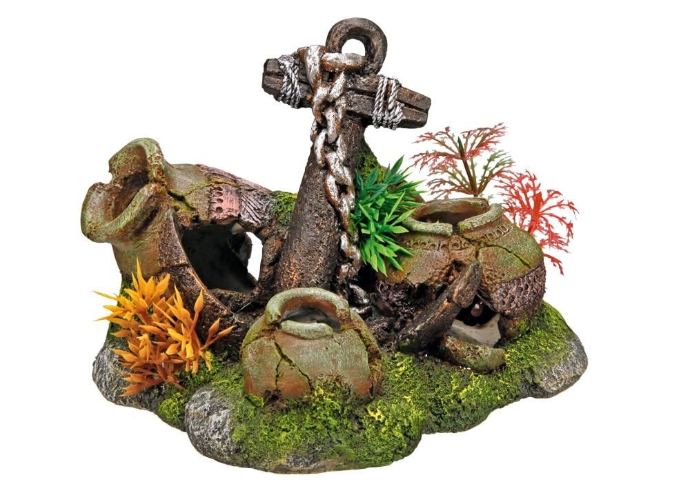 Nobby Jars and Anchor Aquarium Ornaments, 16 x 14 x 11.5 cm