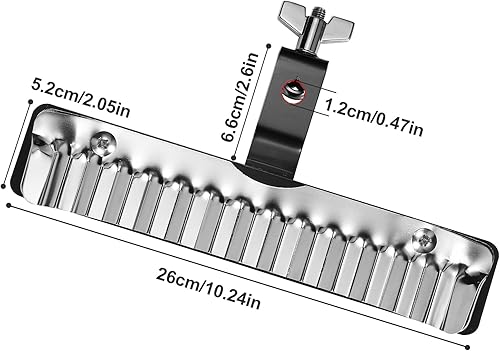 Miniatura 5 de Facmogu Juego de plataformas de percusión y batería, superficie de juego estilo Guiro de acero, montaje estándar de perno de ojo de 38 pulgadas,