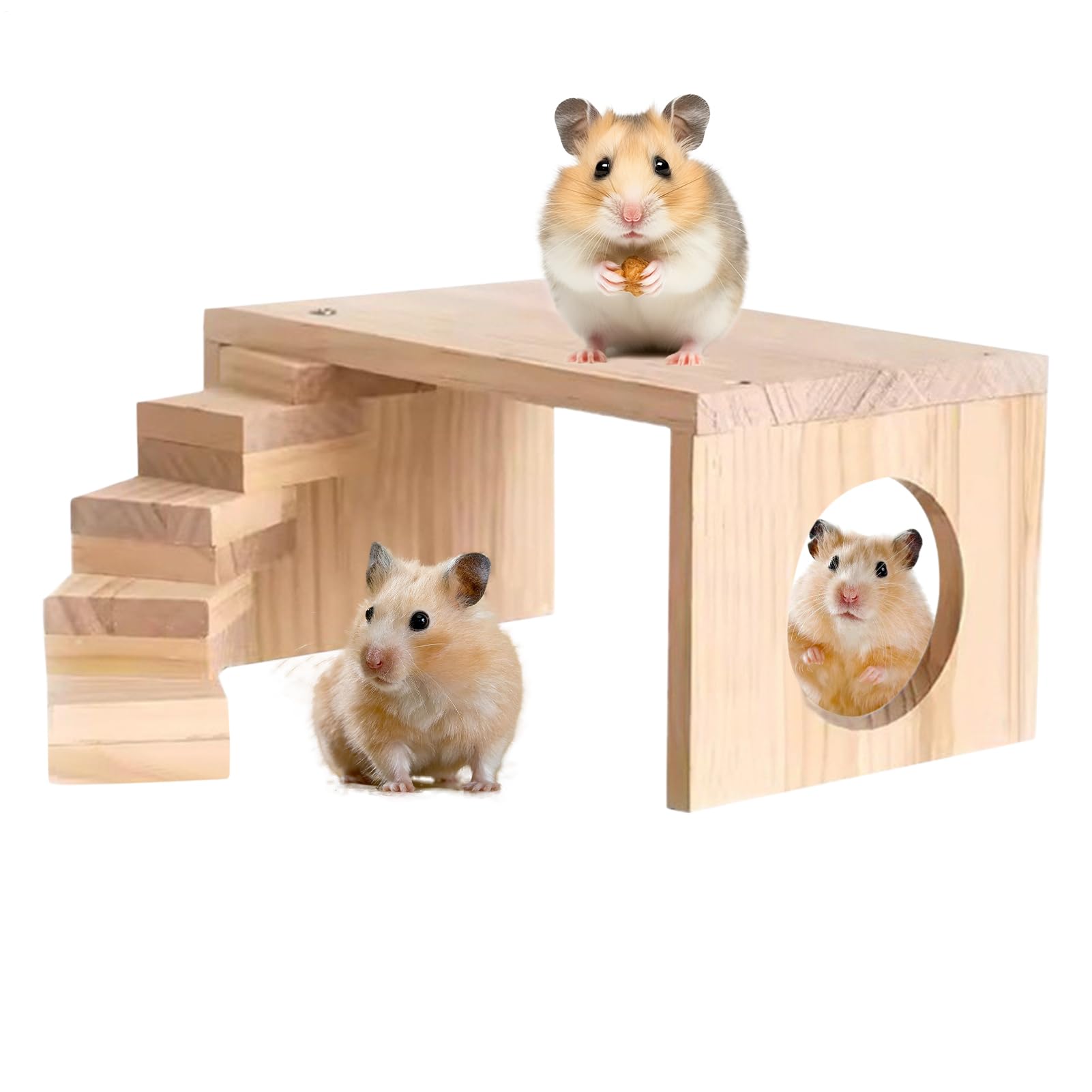 Plateforme en bois pour hamster : sécurisez les sauts de vos chinchillas et rongeurs