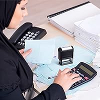 Vista 4 de 2 Pcs Self Inking Rubber Stamp, Deposit Only Stamps for Checks Ink Office Stamps for Business Message Payable Accounts Office Supplies and Retail Use