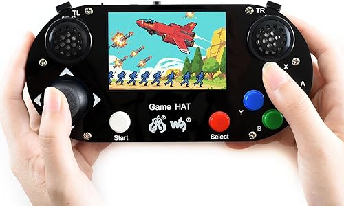 Waveshare Sombrero de juego, compatible con Raspberry Pi 4B3B3B+ZeroZero WZero WH, consola de juegos retro con pantalla IPS de 3.5 pulgadas,