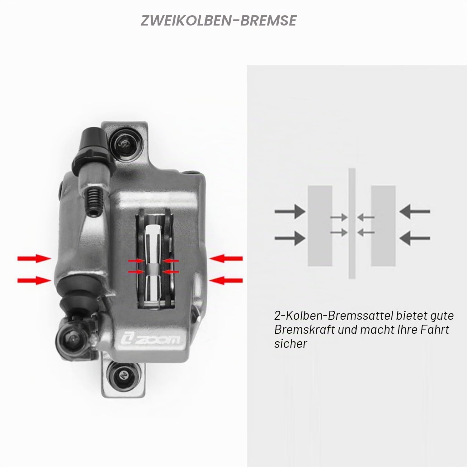 MTB Road HB-100 MTB Road Line Pulling Hydraulische Scheibenbremssattel Vorne & Hinten Mountainbike Scheibenbremse E-Bike Scheibenbremse