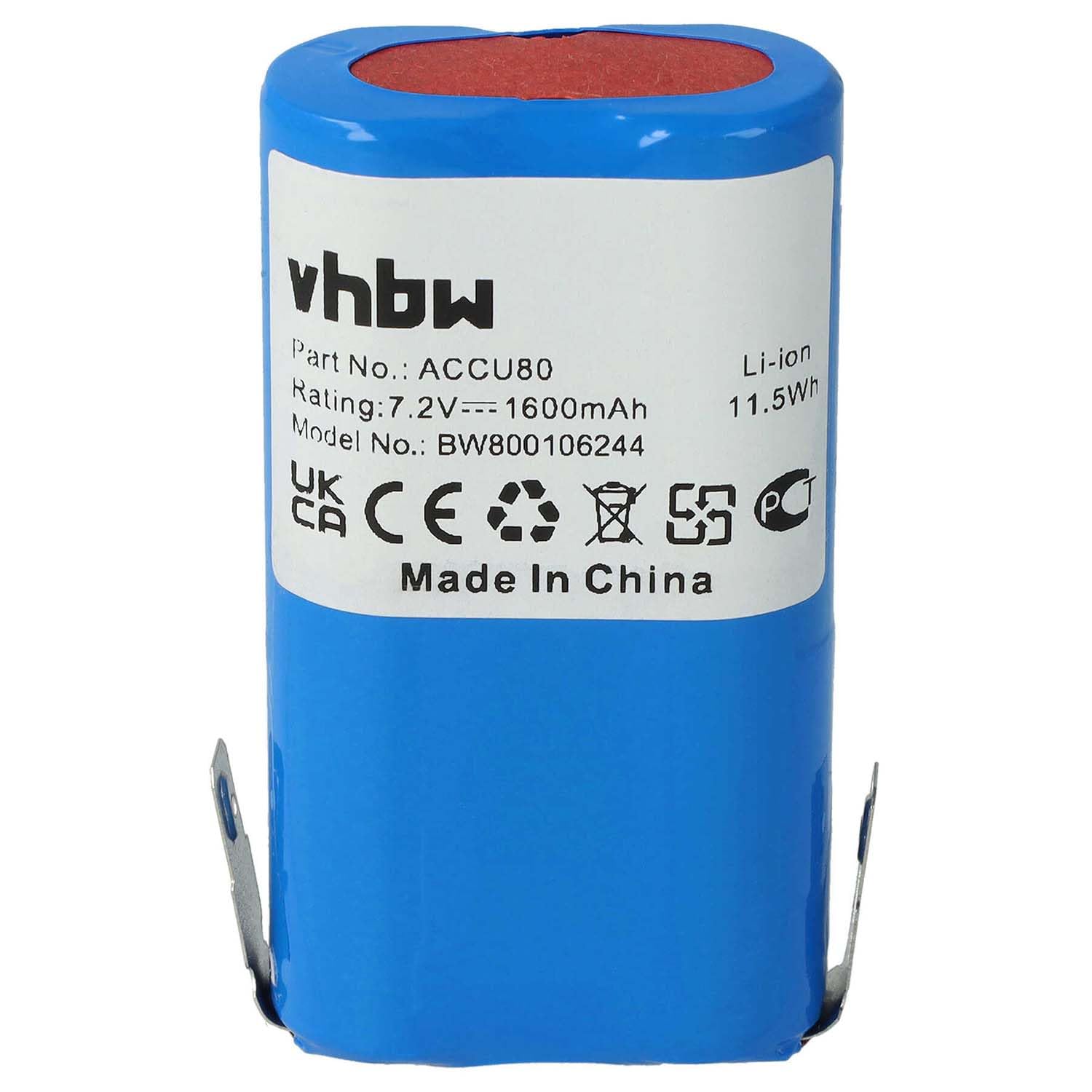 vhbw Bateria kompatybilna z Gardena Accu80 8824 nożyce do żywopłotu, nożyce elektryczne (1600mAh, 7,2V, Li-ION)