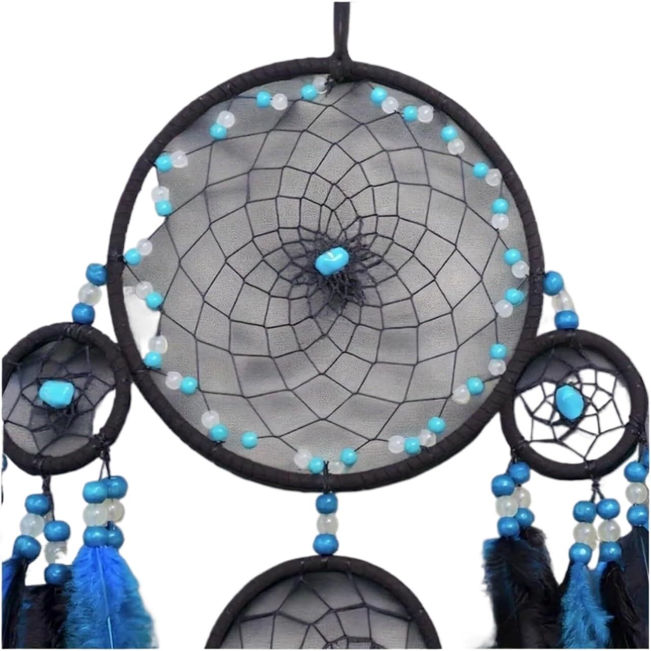 Atrapasueños,Accesorios for sueños,Atrapasueños Atrapasueños Estilo Pluma Decoración del Hogar Decoración De La Pared Hogar Azul