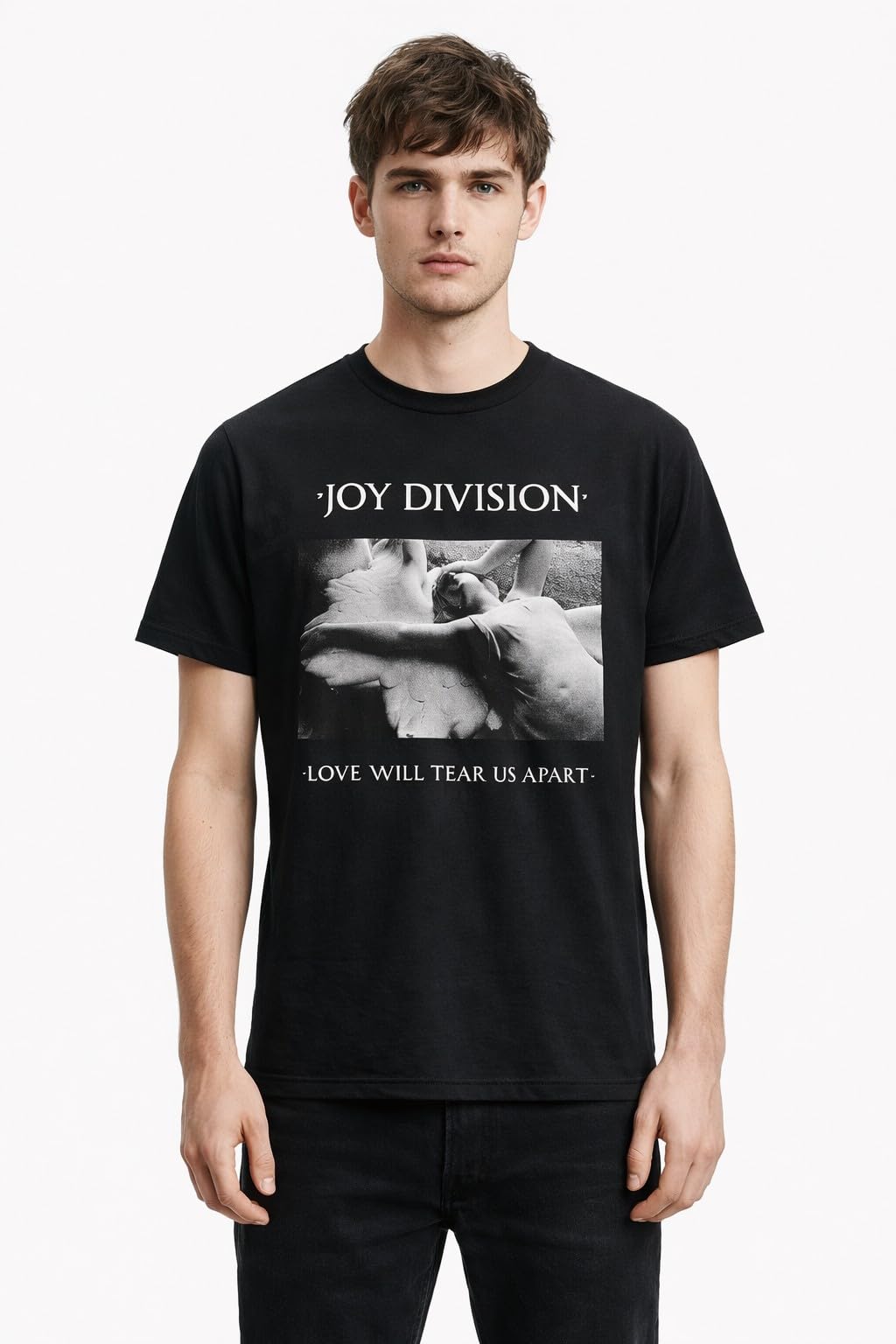 Amplified Unisex Band T-Shirt - Joy Division - Love Will Tear Us Apart, Gris Foncé