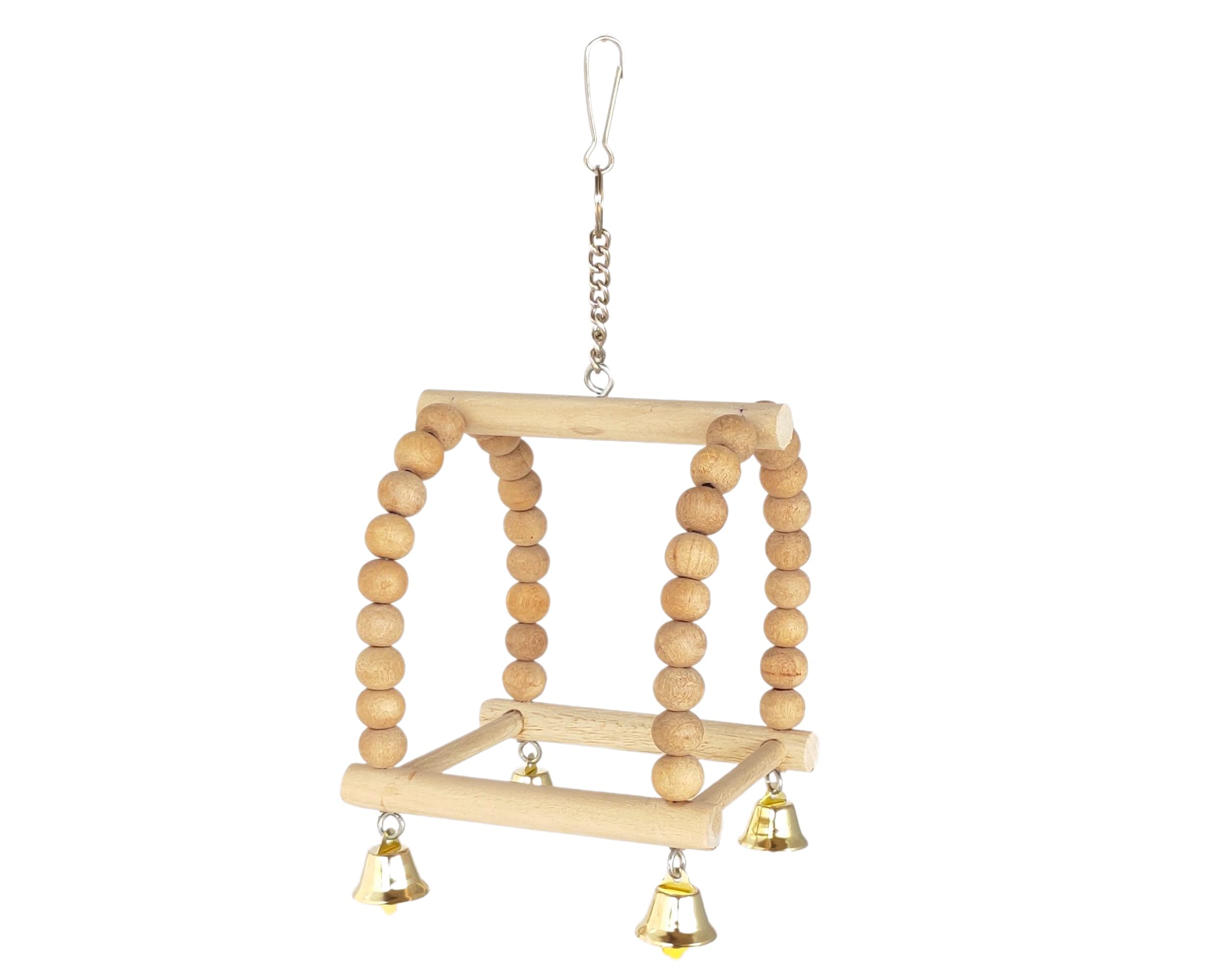 KSK Parrot Cage Hammock Swing 11" Natural Wooden Swing for Parrot Parakeet Budgie Cockatiel Cage with Metal Chain and Clasp (1 Pack) (B07GTVJNSD) Amazon Price History, Amazon Price Tracker