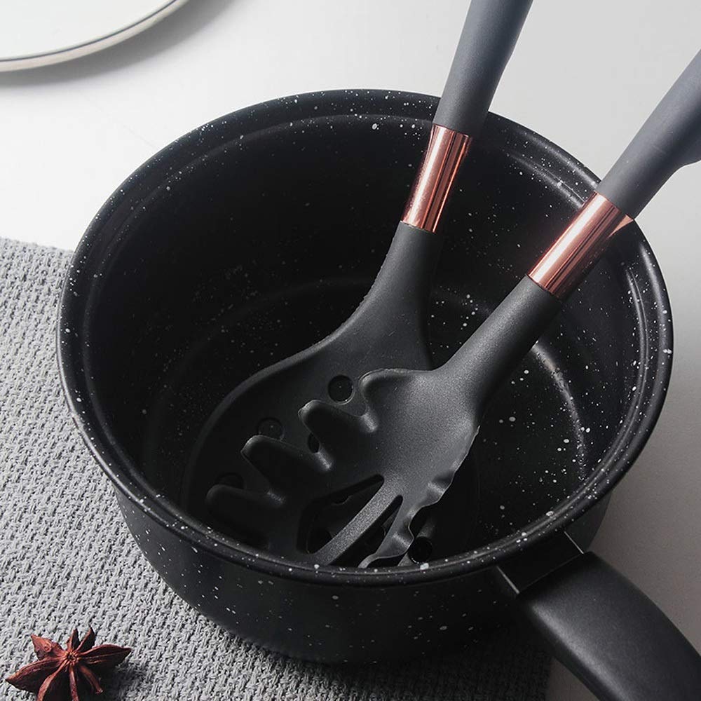Kitchen Utensils Set， 7 in 1 Griff Kochgeschirr Silica Gel Utensilien Küchengeschirr Antihaft-Pfanne Schaufel Löffel Spatel