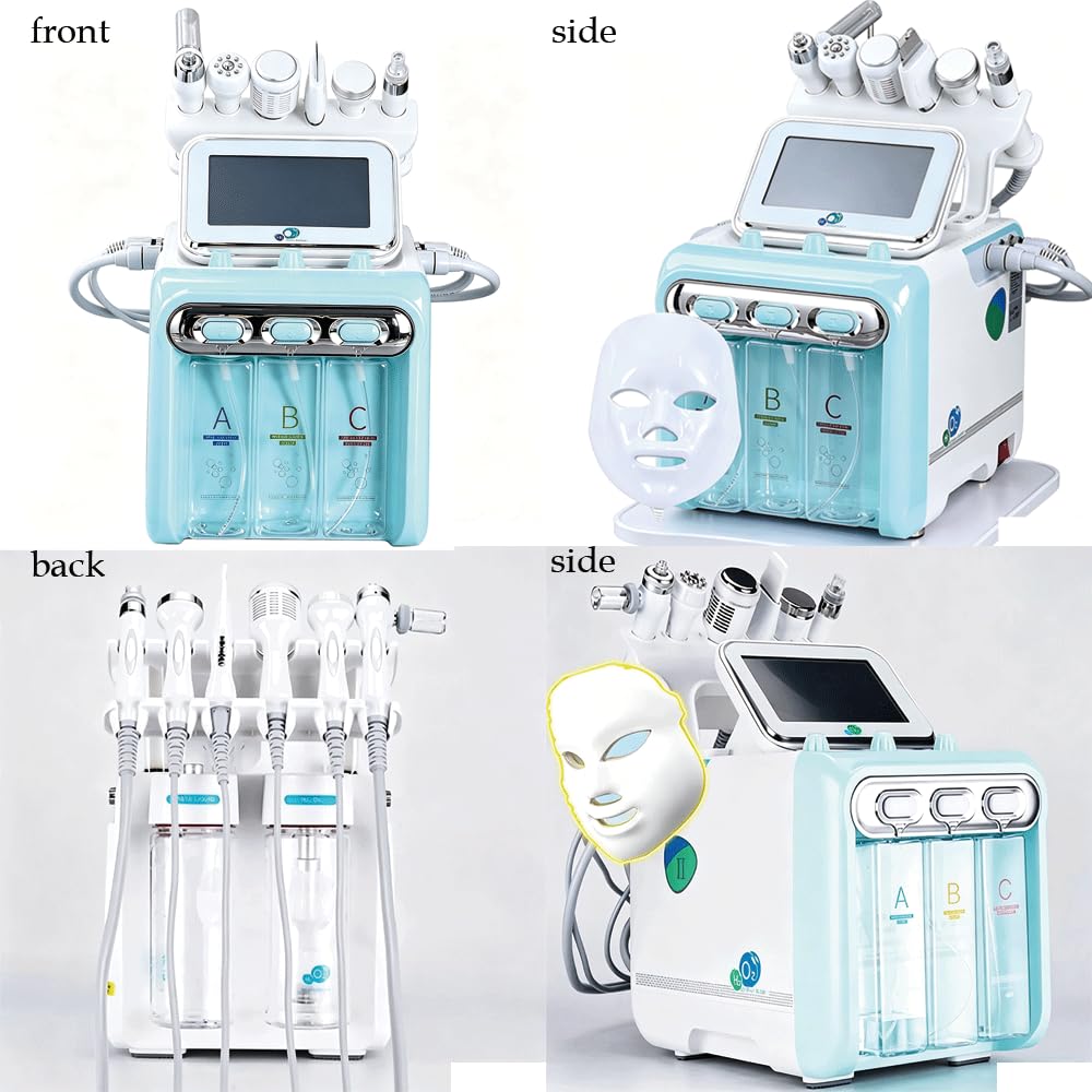 Multifunktionales Gesichtspflegegerät mit 7 Schönheitsaufsätzen, Tiefenreinigung, Hydratisierung & Hautkomfort, Großer Touchscreen Körperpflege-Maschine für Zuhause und Salon