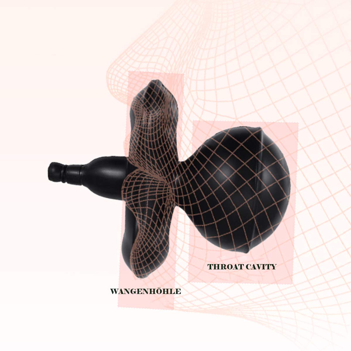 BDSMAGE Bâillon Gonflable Réglable en Silicone, SM Jouet Sexuel Bâillon Gonflable Imperméable for Hommes Femmes Couple