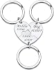 YEEQIN Sister Keychains for 3 Sisters Gifts Big Sis Mid Sis Lil Sis Matching Heart Keychain Set Sister Jewelry Gifts