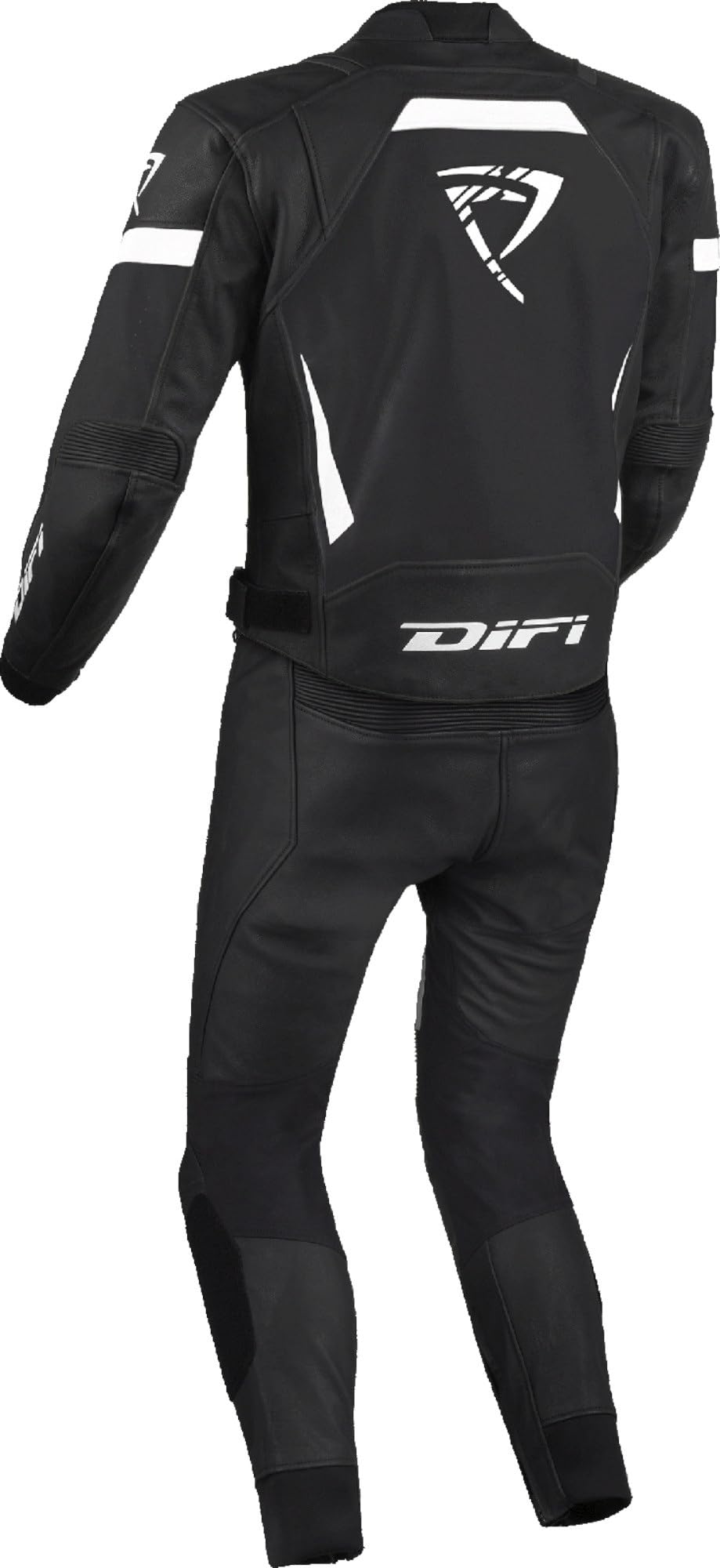 DIFI Jerez perforowany dwuczęściowy skórzany kombinezon motocyklowy, czarny/biały, 48
