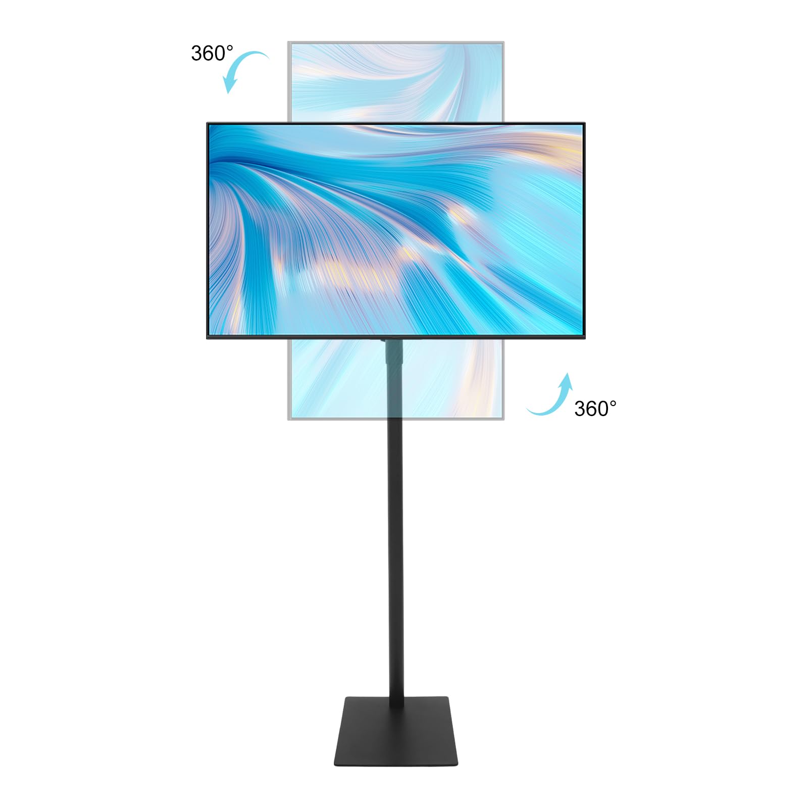 Soporte de TV de pie para TV, altura y ángulo ajustable, compatible con televisores de 14 a 43 pulgadas, capacidad de carga de 20 kg