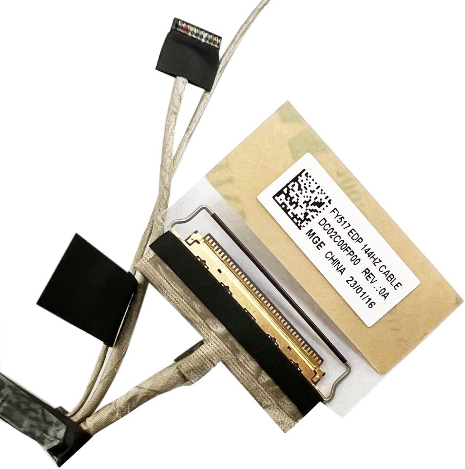 JINTAI 40PIN LCD LVDS EDP UHD Screen Video Display Flex Cable Replacement for Lenovo Y7000 Y7000P FY517 Legion Y545 81Q6 Y545PG0 81T2 144HZ CN: DC02C00FP10 DC02C00FP00