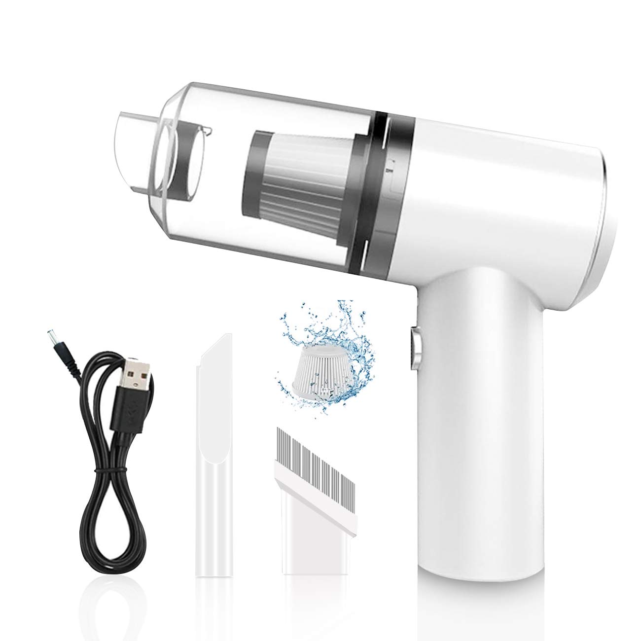 Cordless Wireless Vacuum Cleaner, portable Vacuum Cleaner wet dry,Handheld Vacuum Cleaner, USB Rechargeable Lightweight home/Desk/Pet Hair/Sofa/dust/corners/Bed bugs/baby toys/Cars/vacuum bags