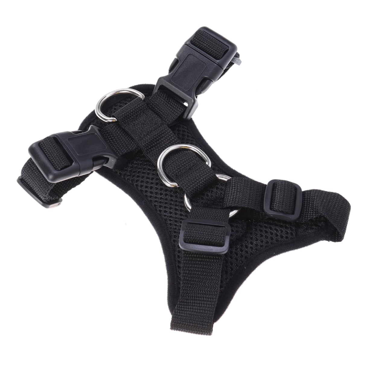 Didiseaon 3pezzi Pettorina Regolabile Per Cani Rete Traspirante Xs Per Cuccioli Design Senza Strozzature Cintura Comoda Colore Nero