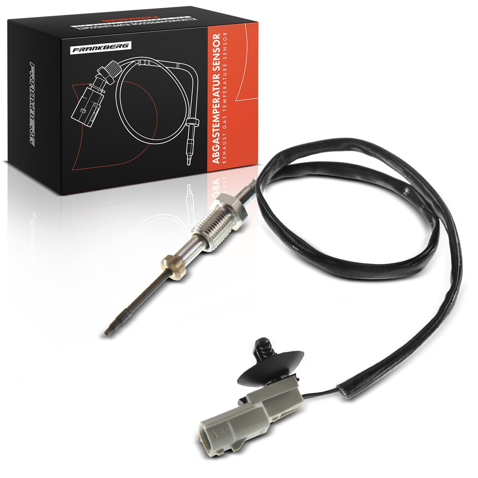 Frankberg Sensor de temperatura de gases de escape 2 Polos Compatible con Master III Bus JV Movano B Bus X62 Master III Furgoneta FV Master III Plataforma/Chasis EV HV UV 12070