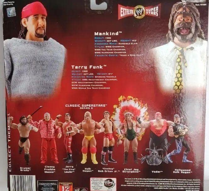 JAKKS社版　WWEプロレスフィギュア　テリーファンク&マンカインド JAKKS社版 WWEプロレスフィギュア テリーファンク&マンカインド