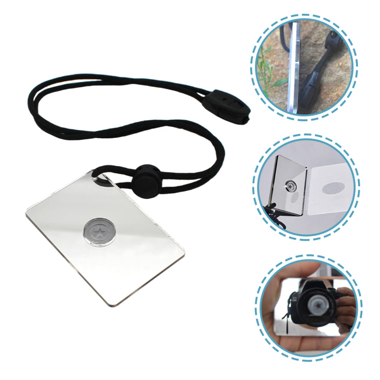 Toddmomy Miroir du Signal De Camping Signalisation Visibilité Survie De Plein Air Urgence Réflexion Acrylique