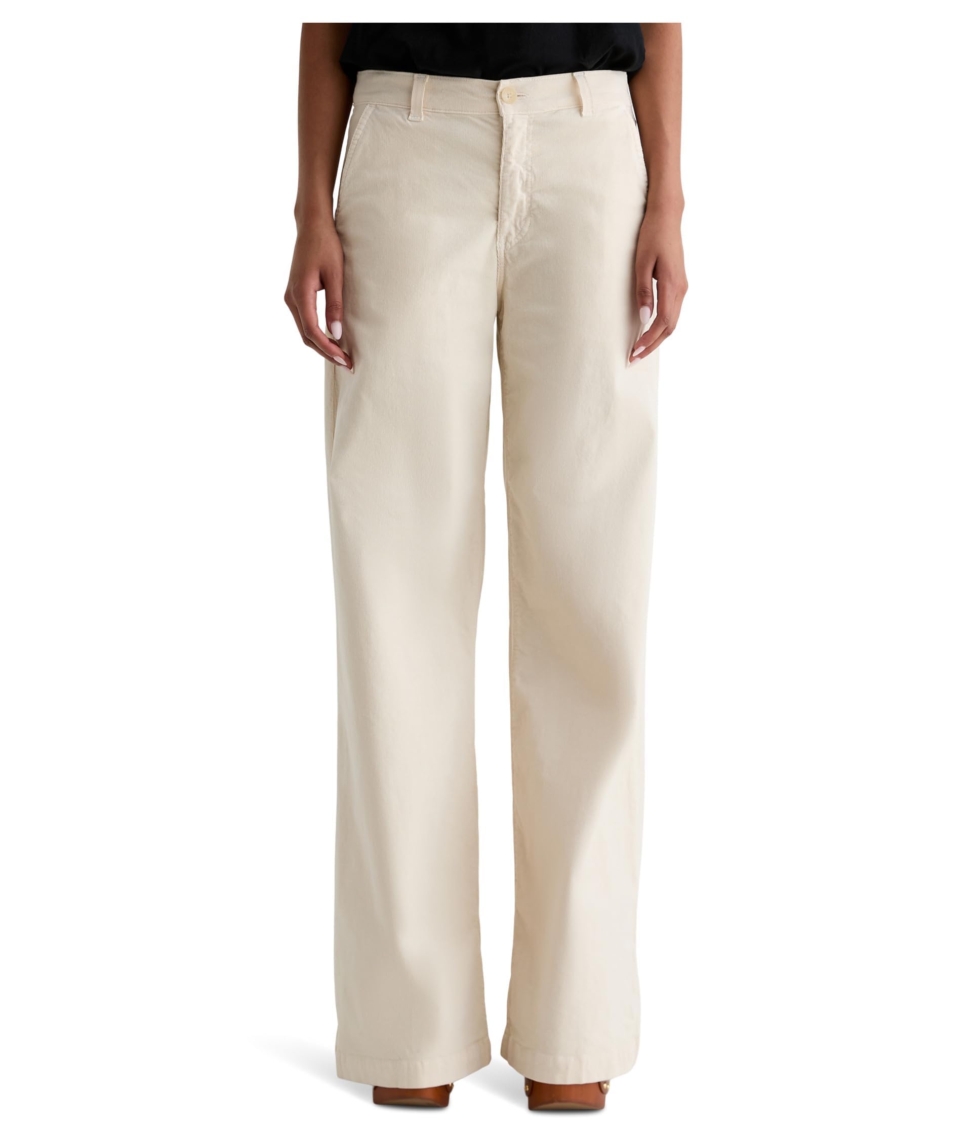 AG Womens Stella Mid Rise Wide Leg Palazzo Pant in Opal Stone