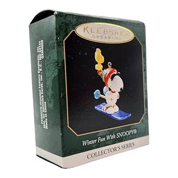 新品未使用　SNOOPY トランク　Hallmark 希少　美品！ Amazon.com: 1999 Hallmark Keepsake Miniature Ornament Winter