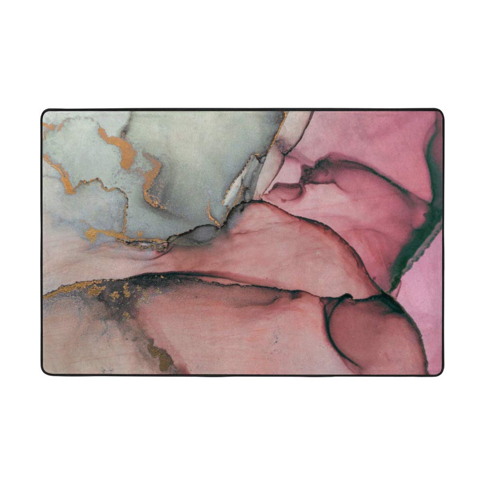 Grand tapis de salon velours corail doux tapis decoration interieur colore