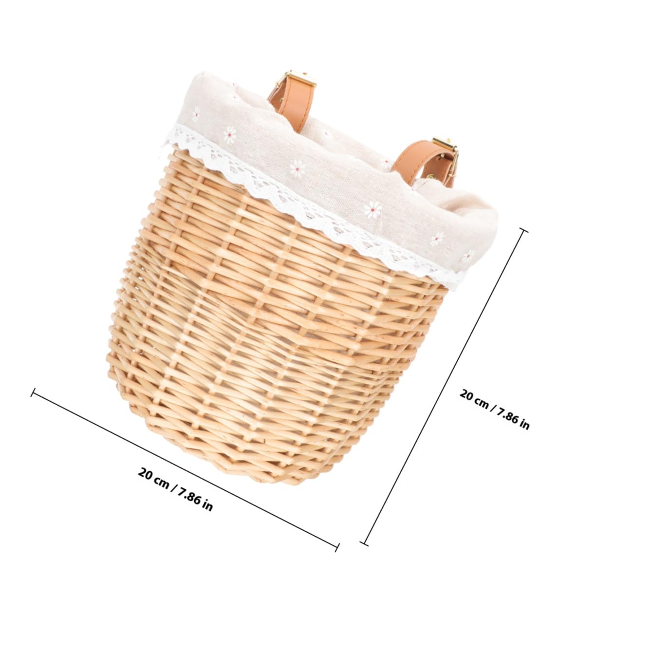 Fahrradkorb im Vintage Stil aus Rattan, Geflochten, Dekorativ