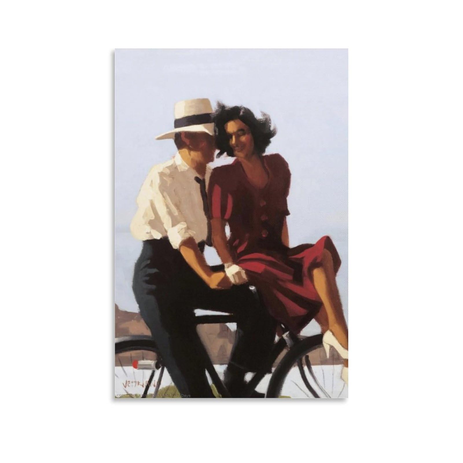 Lazy Hazy Days by Jack Vettriano Wall Art Prints Poster Canvas PaintingWall Art Decorative Picture Prints Modern Decor 20x30inch(50x75cm)