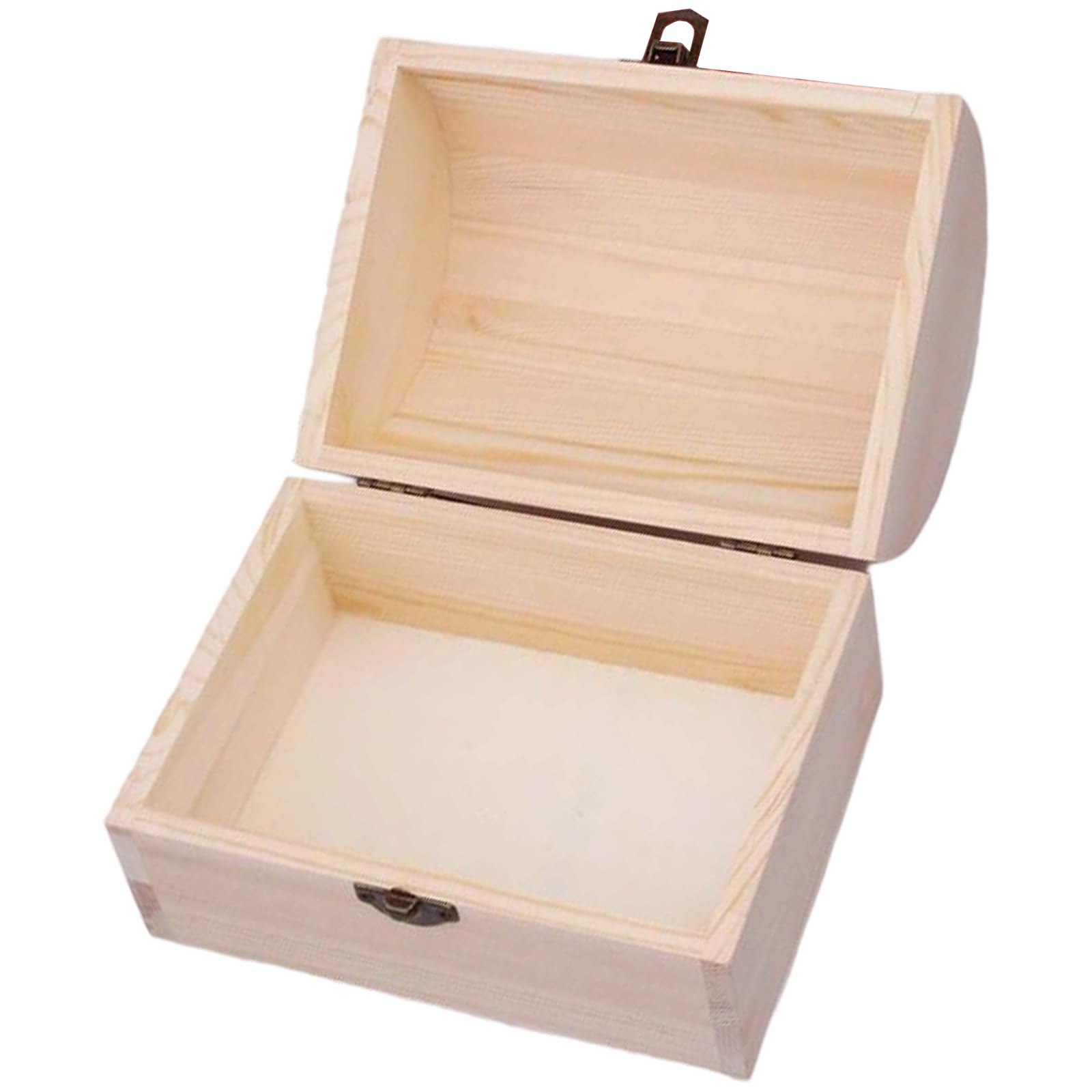 Piceioep Handcrafted Wooden Keepsakes Chest with 50+ Capacity Storage Sections Decorative Desktop Box for Valuables Organization Jewelry Box with Lid