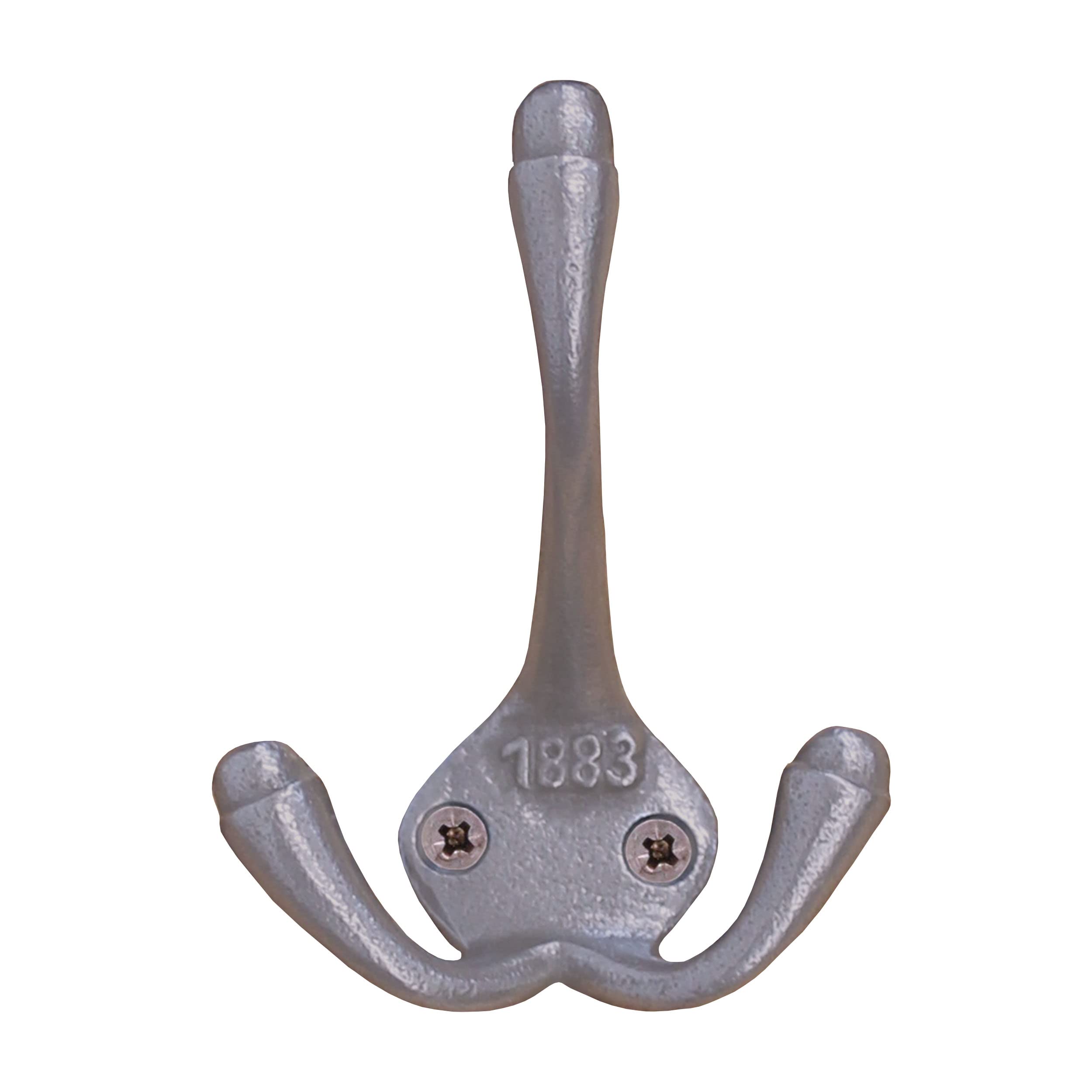 ChromeHardware 10x Antike Kleiderhaken Aus Gusseisen – Handgeschmiedet, Dreifach-Haken, 1883-Look