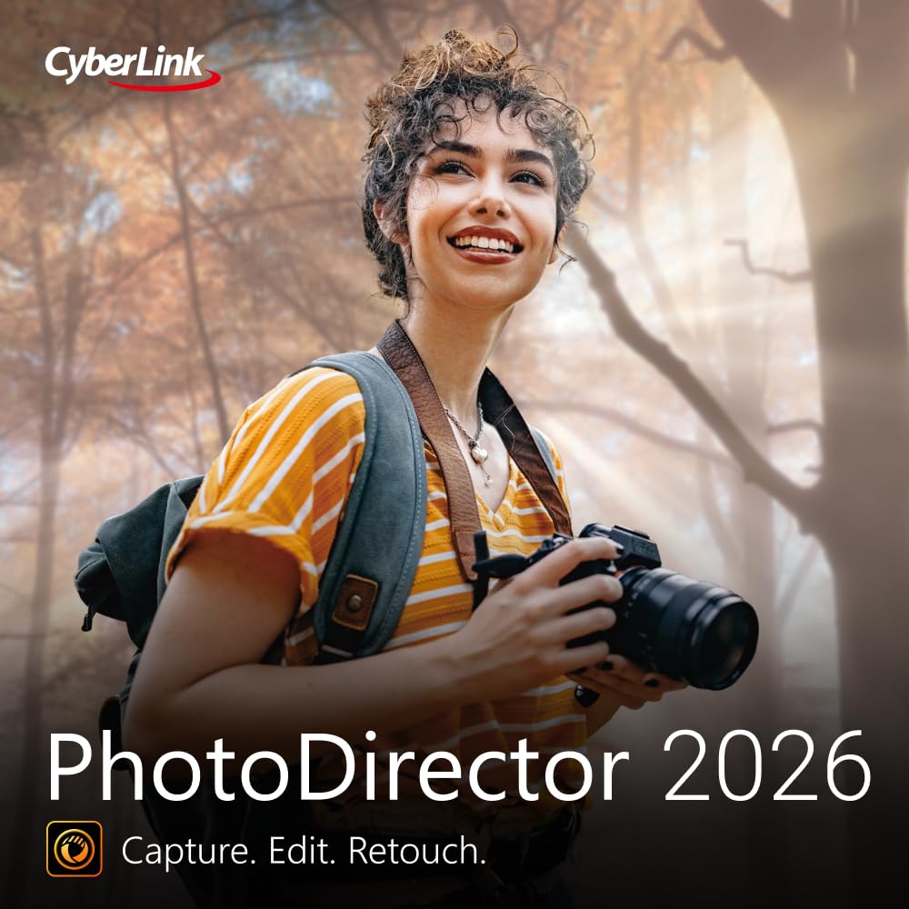 CyberLink PhotoDirector 2026 | Generative AI Photo Editor | AI Tools, Layer Editing, Photo Retouching, Creative Effects &amp; Design | Windows Download
