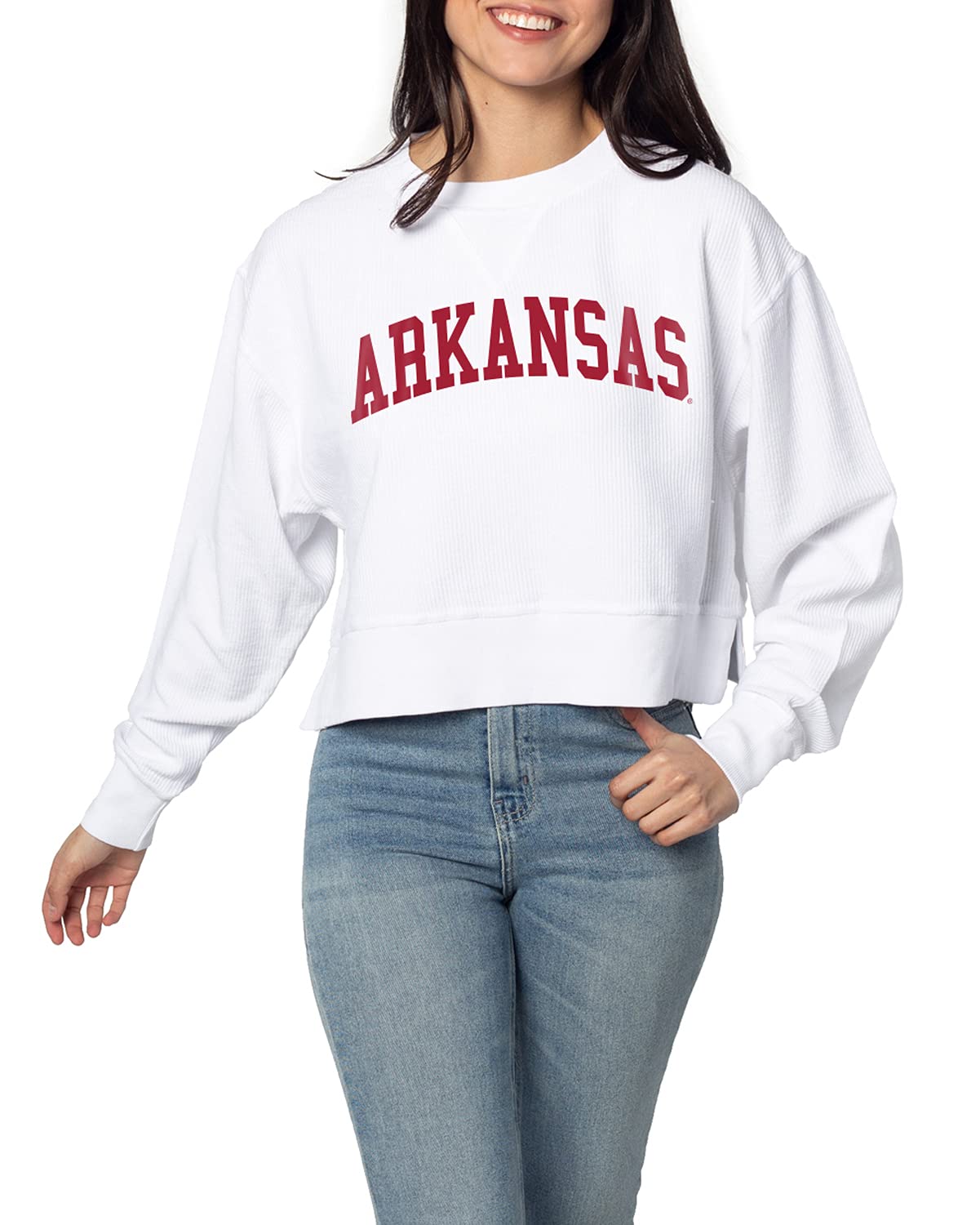 chicka-d NCAA womens Corded Boxy Pullover