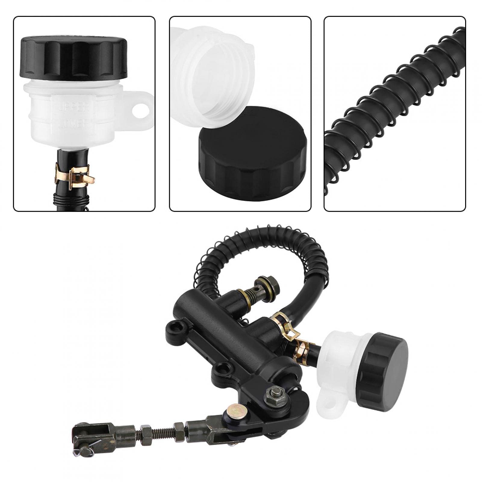 Achterrem Hoofdremcilinder, Motorfiets Achterrem Hoofdremcilinder Hydraulische Pomp met Reservoir voor Motorfiets Crossmotor ATV Remcilinders