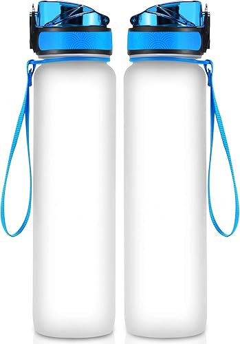 Miniatura 24 de Botella Rastreadora de Agua de Dibujos Animados de Perro de 32 Oz, Botella de Agua Aislada con Lindo Personaje de Perro Lindo perro,Azul 2,azul