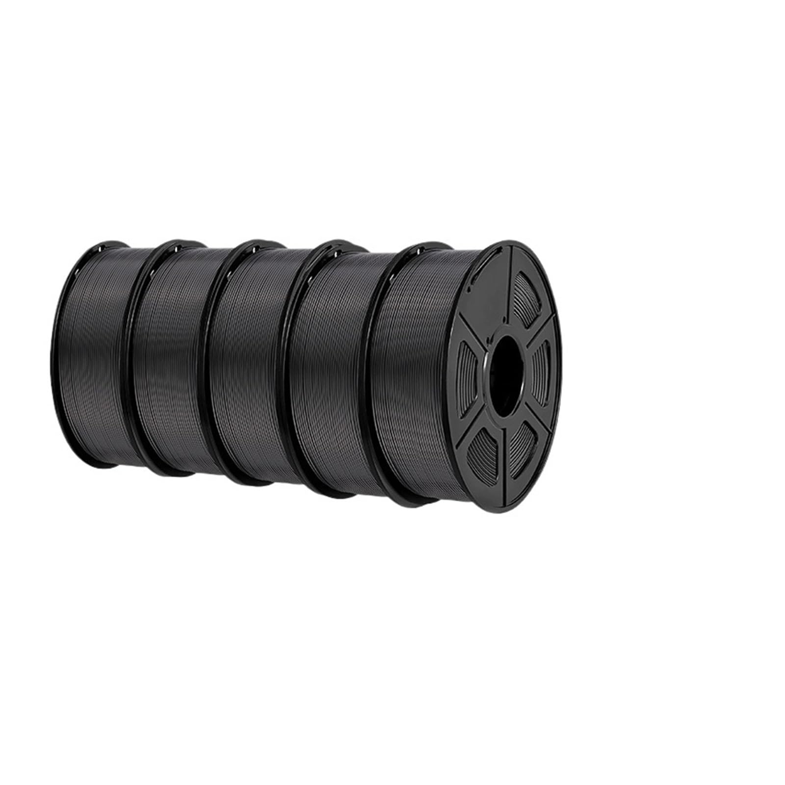 Filament do drukarek 3D, Filament PETG 5KG 1,75 mm do włókien do drukarek 3D, półprzezroczyste materiały do ​​druku 3D Pakowanie w worki próżniowe(BLACK PETG 5pcs)