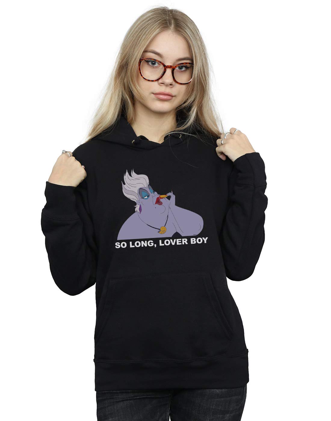Absolute Cult Women's Black Disney The Little Mermaid Ursula So Long Hoodie Large
